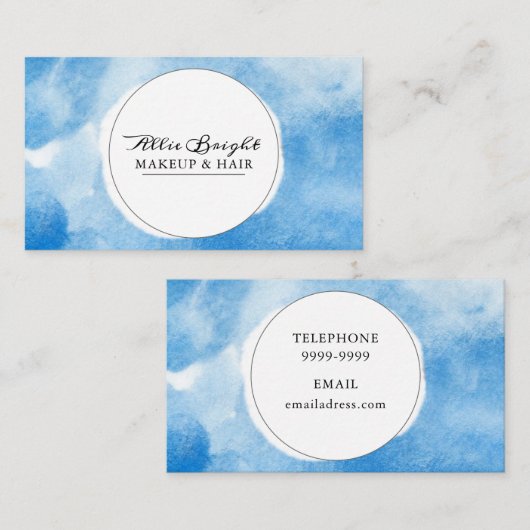 Cartes de visite élégants d'aquarelle (Devant / Derrière)