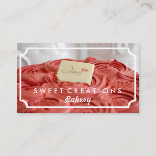 Cartes de visite élégants de boulangerie de gât