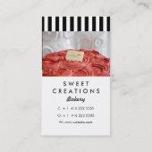 Cartes de visite élégants de boulangerie de gâteau (Dos)