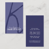 Cartes de visite élégants de coiffeur de (Devant / Derrière)