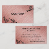 Cartes de visite élégants de concepteur (Devant / Derrière)