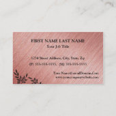 Cartes de visite élégants de concepteur (Dos)