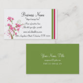 Cartes de visite élégants de conception florale de (Devant / Derrière)