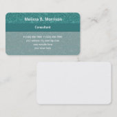 Cartes de visite élégants de conseiller (Devant / Derrière)