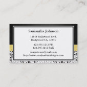 Cartes de visite élégants de coordonnateur de (Dos)