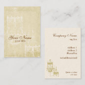 Cartes de visite élégants de coutume de parchemin (Devant / Derrière)