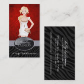 Cartes de visite élégants de couturier (Devant / Derrière)