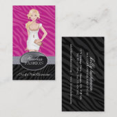 Cartes de visite élégants de couturier (Devant / Derrière)