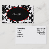 Cartes de visite élégants de damassé (Devant / Derrière)