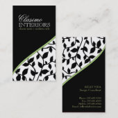 Cartes de visite élégants de damassé (Devant / Derrière)