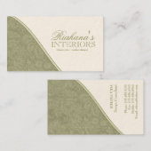 Cartes de visite élégants de damassé (Devant / Derrière)