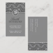 Cartes de visite élégants de dentelle (Devant / Derrière)