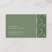 Cartes de visite élégants de dentelle (Dos)