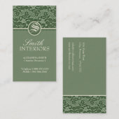 Cartes de visite élégants de dentelle (Devant / Derrière)