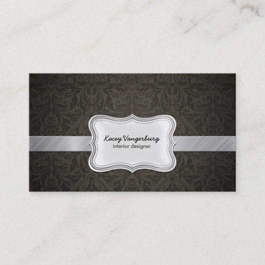 Cartes de visite élégants de design d'intérieur de (Devant)