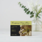 Cartes de visite élégants de fleur de lis (Debout devant)