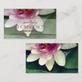 Cartes de visite élégants de fleur de Lotus (Devant / Derrière)