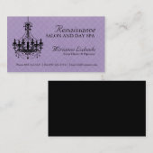 Cartes de visite élégants de lustre (Devant / Derrière)