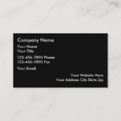 Cartes de visite élégants de mandataire (Dos)