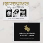 Cartes de visite élégants de maquilleur (Devant / Derrière)