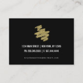 Cartes de visite élégants de maquilleur (Dos)