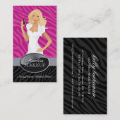 Cartes de visite élégants de maquilleur (Devant / Derrière)