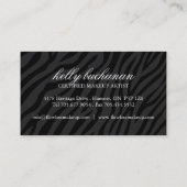 Cartes de visite élégants de maquilleur (Dos)