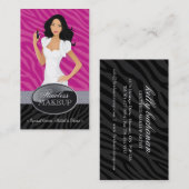 Cartes de visite élégants de maquilleur (Devant / Derrière)