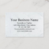 Cartes de visite élégants de marbre blancs (Dos)