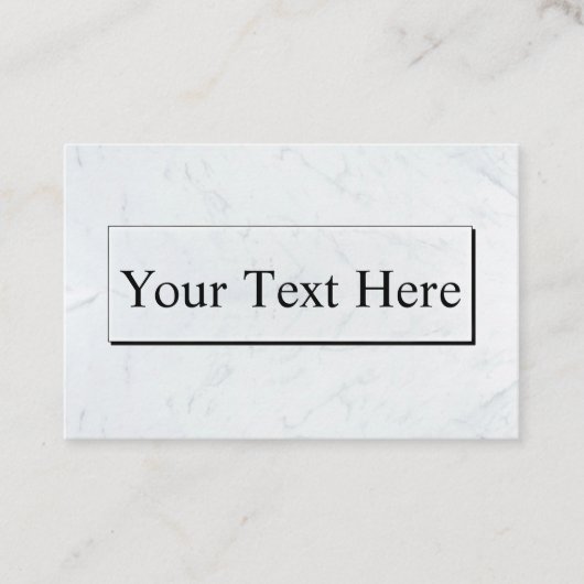 Cartes de visite élégants de marbre blancs (Devant)