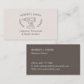 Cartes de visite élégants de menuiserie et de fora (Devant / Derrière)