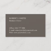 Cartes de visite élégants de menuiserie et de fora (Dos)