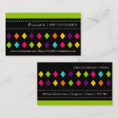 Cartes de visite élégants de mode (Devant / Derrière)