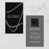 Cartes de visite élégants de monogramme (Devant / Derrière)