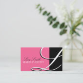 Cartes de visite élégants de monogramme (Debout devant)