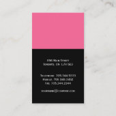 Cartes de visite élégants de monogramme (Dos)