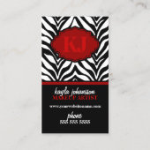 Cartes de visite élégants de monogramme (Devant)