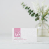 Cartes de visite élégants de monogramme (Debout devant)