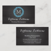 Cartes de visite élégants de monogramme (Devant / Derrière)