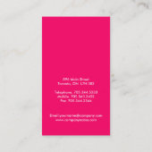 Cartes de visite élégants de monogramme (Dos)