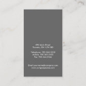 Cartes de visite élégants de monogramme (Dos)