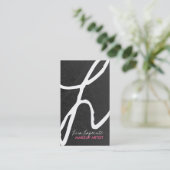 Cartes de visite élégants de monogramme (Debout devant)