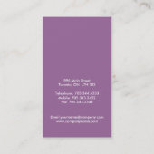 Cartes de visite élégants de monogramme (Dos)