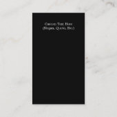 Cartes de visite élégants de monogramme de bleu et (Dos)