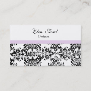 Cartes de visite élégants de noir et de rose