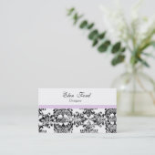 Cartes de visite élégants de noir et de rose (Debout devant)