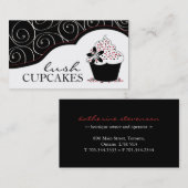 Cartes de visite élégants de petit gâteau (Devant / Derrière)
