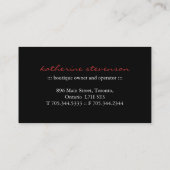 Cartes de visite élégants de petit gâteau (Dos)