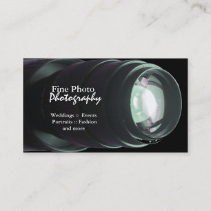 Cartes de visite élégants de photographe de zoom