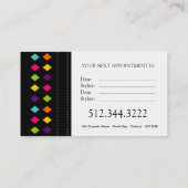 Cartes de visite élégants de salon (Dos)